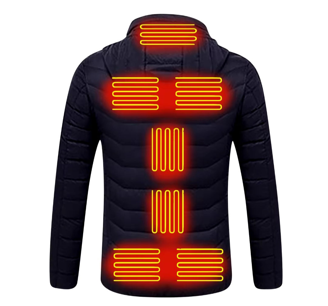 Heating Areas Heated Jacket Women's Winter Outdoor Camping Sportswear Heated Coat Graphene Heat Coat USB Heating Jacket.